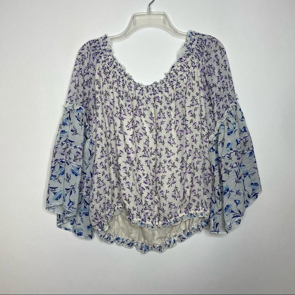 Free People Rose Valley Off the Shoulder Blouse M - Picture 5 of 13